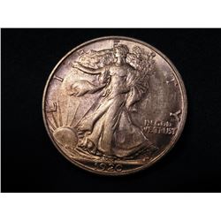 1920 P Walking Liberty Half Dollar. AU. Red Book value $160.00.