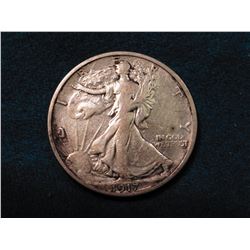 1917 Reverse S Walking Liberty Half Dollar. Very Good. Red Book value $19.00.