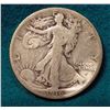Image 1 : 1916 Obverse S Walking Liberty Half Dollar. Good. Red Book value $100.00.