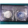 Image 2 : 1971 S BU Eisenhower Silver Dollar in an original blue envelope of issue.