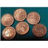 Image 2 : (6) 1921 C British India 1/12 Anna (1 Pie) KM # 509. Red-Brown Uncirculated. KM value $60.00.