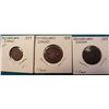 Image 1 : 1859(u) Half Cent VF KM306 & (2) 1858(u) Kingdom of Netherlands East indies Cent KM307.2 F-VF.