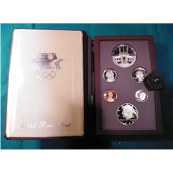 1984 S U.S. Mint Presitige Silver Proof Set. No outside box but in original simulated leather case.