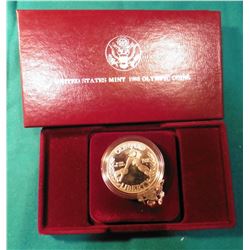 1988 S U.S. Olympics Proof Silver Dollar in original box of issue.