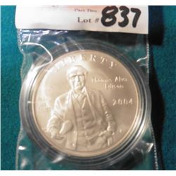 1879-2004 P Thomas A. Edison U.S. Mint Commemorative Silver Dollar. Gem BU. Encased.