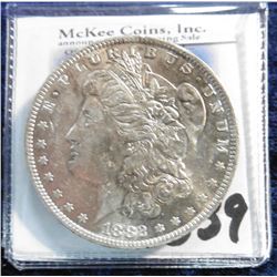 1882 O/S U.S. Morgan Silver Dollar. Uncirculated.