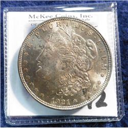 1921 P U.S. Morgan Silver Dollar. Superb Brilliant near full toning.