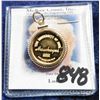 Image 2 : 1985 1/10 Ounce Gold “The University of Iowa Hawkeyes” Johnson-Mathey Gold Piece mounted in a 14K Go