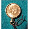 Image 1 : 1945 Mexico 2 ½ Peso Brilliant Uncirculated Gold Coin in a 10K Gold Bezel, ready to be suspended fro