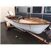 Image 1 : APPROX 16FT WOODEN BOAT WITH FLYING SCOTT 60HP AND TRAILER