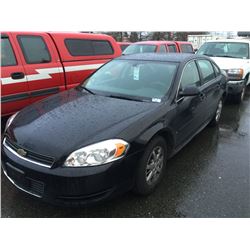 2009 CHEVROLET IMPALA FLEX FUEL, 4 DOOR SEDAN, BLACK, VIN # 2G1WS57M591275013