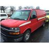 Image 1 : 2003 CHEVROLET EXPRESS CARGO VAN, RED, VIN # 1GCFG15T531126237