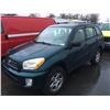 Image 1 : 2002 TOYOTA RAV4, 4 DOOR SUV, GREEN, VIN # JTEHH20V026061296
