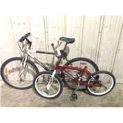 2 BIKES: RED NEXT BMX BIKE & BROWN NISHIKI MOUNTAIN BIKE