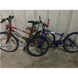 2 BIKES: RED SUPERCYCLE SC1800 18 SPEED MOUNTAIN BIKE & BLUE NEXT MOUNTAIN BIKE