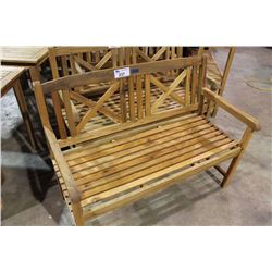 GARDENIA TEAK CROSS BACK WOODEN BENCH