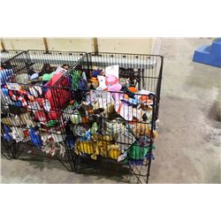 MESH BASKET OF ASSORTED DOG TOYS (BASKET NOT INLCUDED)