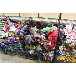 MESH BASKET OF ASSORTED DOG TOYS (BASKET NOT INLCUDED)