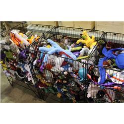 MESH BASKET OF ASSORTED DOG TOYS (BASKET NOT INLCUDED)