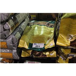 STACK OF CANADIAN NATURALS SENIOR & SMALL BITES DOG FOOD