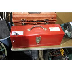 RED TOOLBOX WITH CONTENTS