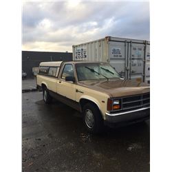 1988 DODGE DAKOTA SE, PU, BROWN, VIN # 1B7GN14XXJS628814