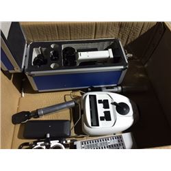 ASSORTED OPTICAL EQUIPMENT, GLASSES, SCOPE ETC