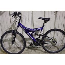 PURPLE MCKINLEY MORPH 18 SPEED FULL SUSPENSION MOUNTAIN BIKE