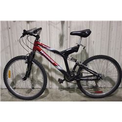 BLACK NAKAMURA AVENGER 21 SPEED FULL SUSPENSION MOUNTAIN BIKE