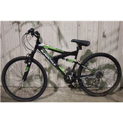 BLACK SUPERCYCLE VICE 18 SPEED FULL SUSPENSION MOUNTAIN BIKE