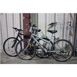 2 BIKES: GREY SPORTEK 18 SPEED MOUNTAIN BIKE & BLACK NEXT 18 SPEED MOUNTAIN BIKE