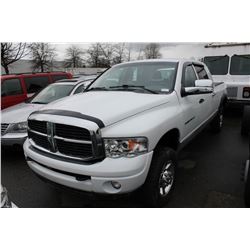 2006 DODGE RAM 3500 MEGA CAB SLT, 4 DR PU , WHITE,VIN#3D7KS19D26G172006,