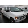 Image 2 : 1999 FORD E-350 3 DOOR CARGO VAN, WHITE, VIN # 1FTSE34M2XHA72581