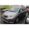 Image 1 : 2013 TOYOTA SIENNA LE, 4 DOOR 8 PASSANGER VAN, GREY, VIN # 5TDKK3DC1DS280782