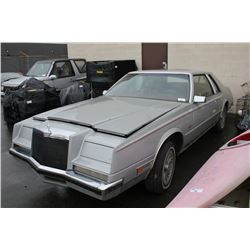 1981 CHRYSLER IMPERIAL, 2 DOOR, SILVER, VIN # 2A3BY62JXBR119417