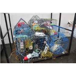 PALLET OF ASSORTED CRAB TRAPS