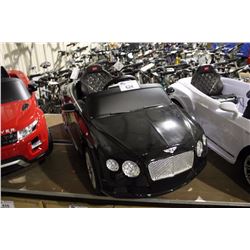 BLACK RASTAR BENTLEY CONTINENTAL GT  REMOTE CONTROL CHILDRENS POWERED RIDE ON TOY