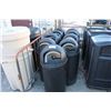 Image 1 : LOT OF BLACK/BEIGE PLASTIC RUBBERMAID OUTDOOR GARBAGE CANS