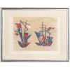Image 1 : Louis Cordes, Sailboats, Lithograph