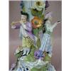 Image 3 : Dresden porcelain hand painted center compote, reticulated bowl with floral swag, and insect inte...