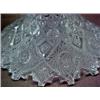 Image 4 : Clark American brilliant cut glass egg nog bowl on stand, hobnail and diamond pattern, late 19th...