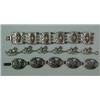 Image 1 : One Mexican and two Danecraft sterling silver bracelets, C. 1950's link bracelets includes one 6...