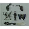 Image 1 : Sterling silver jewelry lot with Rose O'Neill kewpie charm, charm measures 1 1/4" high and reads...