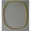 Image 1 : Ivory bead necklace, 20" graduated ivory bead necklace with ivory clasp Estimate 80/120...