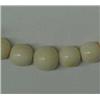 Image 2 : Ivory bead necklace, 20" graduated ivory bead necklace with ivory clasp Estimate 80/120...