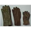Image 3 : One lot of Victorian clothing includes three pair of kid leather gloves, child sizes, black, wool...