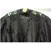 Image 2 : Victorian mourning clothing, black taffeta skirt and two blouses, silk slip and black taffeta coa...