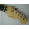 Image 2 : Fender Stratocaster electric guitar "Big Apple Strat", black body with marbleized red on black fa...