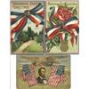 Image 4 : Six Memorial Day postcards one with Abraham Lincoln (crease), one with GAR design, normal wear to...
