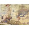 Image 1 : Clarence H. Carter watercolor, figures (nude), signed Clarence H. Carter '28, (L.L.) with informa...